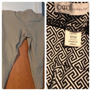 Black and white dress pants